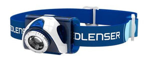 LED LENSER SEO7R RECHARGEABLE HEADLAMP BLUE