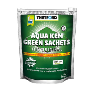 THETFORD AQUA KEM GREEN SACHETS 12 PACK