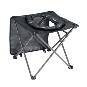 OZTRAIL TOILET CHAIR BLACK FOLDING
