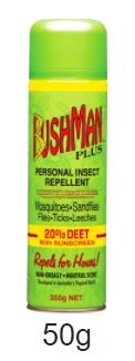 BUSHMAN PLUS INSECT REPELLANT 50G