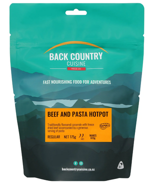 BACK COUNTRY CUISINE BEEF AND PASTA HOTPOT REGULAR