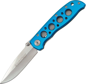 SMITH & WESTERN BLUE FOLDER KNIFE