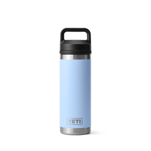 YETI RAMBLER 18OZ BOTTLE WITH CHUG CAP LIMITED EDITION BIG SKY BLUE