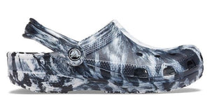 CROCS CLASSIC CLOG ADULT MARBLED WHITE/BLACK [Sz:M13]