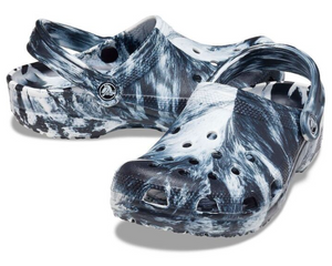 CROCS CLASSIC CLOG ADULT MARBLED WHITE/BLACK [Sz:M5W7]
