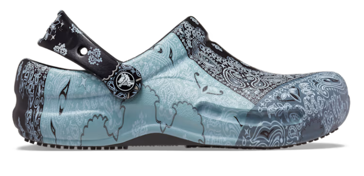 Graphic clogs on sale