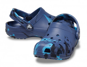 CROCS CLASSIC CLOG T KIDS MARBLED NAVY/MULTI [Sz:C10]