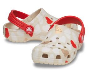 CROCS CLASSIC CLOG KIDS T HEARTS SANDSTONE [Sz:C8]