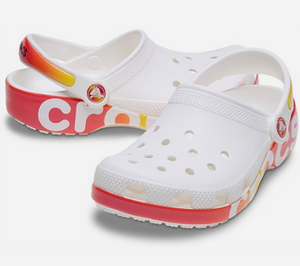 CROCS CLASSIC CLOG K KIDS REFLECTOR WHITE/MULTI [Sz:J6]