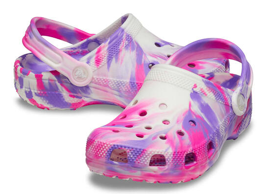 CROCS CLASSIC CLOG KIDS K GLOW MARBLED PINK CRUSH