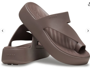 CROCS GETAWAY PLATFORM TOE LOOP FLIP TRUFFLE [Sz:W10]