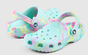 CROCS CLASSIC CLOG K KIDS MARBLED AQUAMARINE [Sz:C12]
