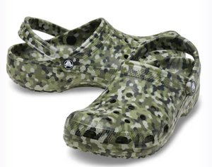 CROCS CLASSIC CLOG ADULT CONFETTI ARMY GREEN/MULTI [Sz:M10W12]