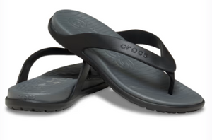 CROCS COAST FLIP BLACK/SLATE GREY [Sz:M9]