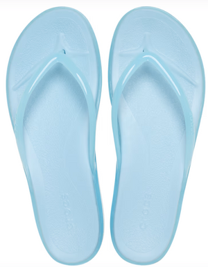 CROCS MIAMI ROUND TOE JELLY FLIP SKY BLUE [Sz:W9]