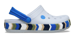CROCS CLASSIC CLOG KIDS CROCBAND CHEVRON BAND BLUE BLAZE [Sz:C12]