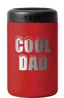 YETI RAMBLER 375ML COLSTER 'COOL DAD' [Cl:RESCUE RED]
