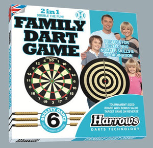 HARROWS FAMILY DART GAME SET 2 IN 1