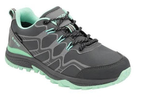 HI TECH STINGER LOW WP WOMENS [Sz:8  Cl:CARBON/GREY/MINT]