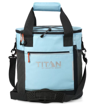 TITAN 20 CAN BUCKET TOTE WITH ICE WALLS SAPPHIRE
