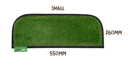 MUK MAT ROUNDED CARAVAN STEP MAT GREEN SMALL 55CM X 26CM