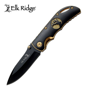 ELK RIDGE GOLD & BLACK FOLDING KNIFE
