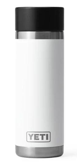 YETI RAMBLER 18OZ BOTTLE WITH HOTSHOT CAP [Cl:WHITE]