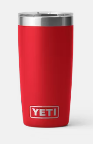 YETI RAMBLER 10OZ TUMBLER WITH MAGLSIDER LID LIMITED EDITION RESCUE RED