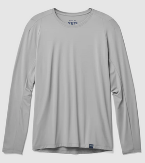 YETI CREW NECK LONG SLEEVE SUNSHIRT MENS GREY SMALL [Sz:SMALL]