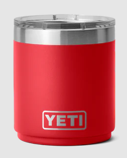 YETI RAMBLER 10OZ LOWBALL 2.0 WITH MAGSLIDER LID [Cl:RESCUE RED]