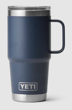 YETI RAMBLER 20OZ TRAVEL MUG WITH STRONGHOLD LID [Cl:NAVY]