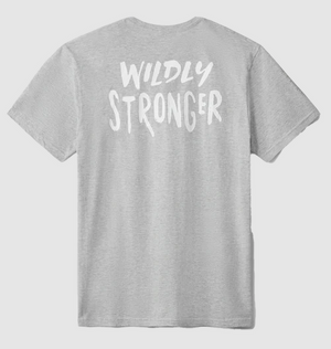 YETI WILDLY STRONGER TSHIRT HEATHER GREY [Sz:SMALL]