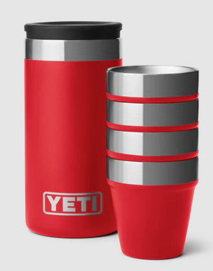 YETI SHOT GLASSES AND CASE [Cl:RESCUE RED]