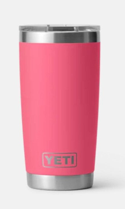 YETI RAMBLER 20OZ TUMBLER WITH MAGSLIDER LID LIMITED EDITION TROPICAL PINK