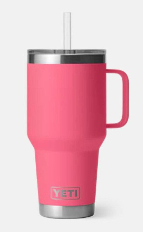 YETI RAMBLER 35OZ STRAW MUG LIMITED EDTION TROPICAL PINK