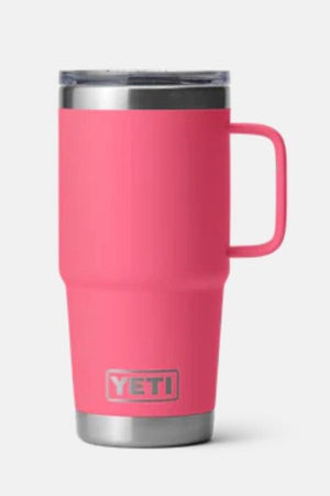 YETI RAMBLER 20OZ TRAVEL MUG WITH STRONGHOLD LID LIMITED EDITION TROPICAL PINK