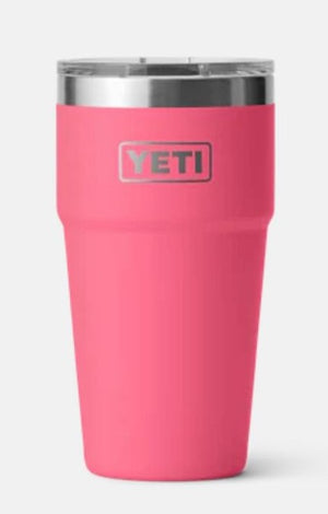 YETI RAMBLER 20OZ STACKABLE CUP WITH MAGSLIDER LID LIMITED EDITION TROPICAL PINK