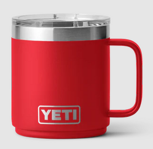 YETI RAMBLER 10OZ STACKABLE MUG WITH MAGSLIDER LID [Cl:RESCUE RED]