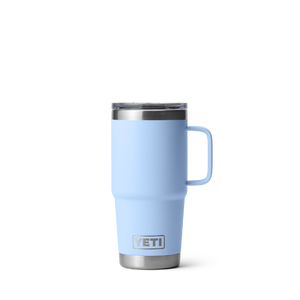 YETI RAMBLER 20OZ TRAVEL MUG WITH STRONGHOLD LID LIMITED EDITION BIG SKY BLUE