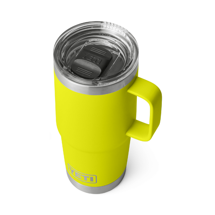 YETI RAMBLER 20OZ TRAVEL MUG WITH STRONGHOLD LID LIMITED EDITION FIREFLY YELLOW