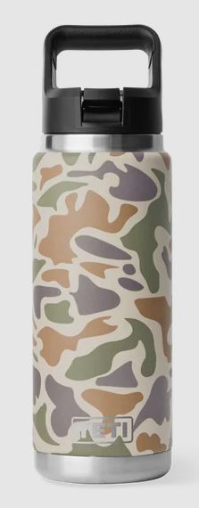 YETI RAMBLER 26OZ STRAW BOTTLE LIMITED EDITION TAN CAMO