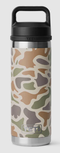 YETI RAMBLER 18OZ BOTTLE WITH CHUG CAP LIMITED EDITION TAN CAMO