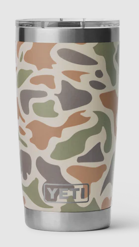 YETI RAMBLER 20OZ TUMBLER WITH MAGSLIDER LID LIMITED EDITION TAN CAMO