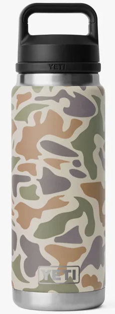 YETI RAMBLER 26OOZ BOTTLE WITH CHUG CAP LIMITED EDITION TAN CAMO