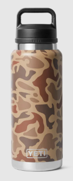 YETI RAMBLER 36OZ BOTTLE WITH CHUG CAP LIMITED EDTIION WETLANDS CAMO 