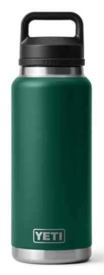 YETI RAMBLER 46OZ BOTTLE WITH CHUG CAP LIMITED EDITION BLACK FOREST GREEN 