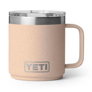 YETI RAMBLER 10OZ MUG WITH MAGSLIDER LID CERAMIC LINED LIMITED EDITION TAHINI