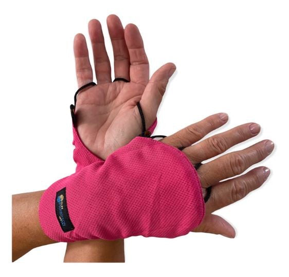 SUN PROTECTION PALMLESS SUN GLOVES HOT PINK S M