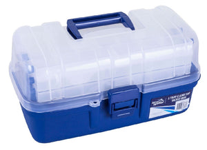 JARVIS WALKER 3 TRAY CLEAR TOP TACKLE BOX