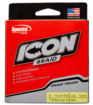 ICON BRAID YELLOW [Sz:6LB / 300 YARDS]